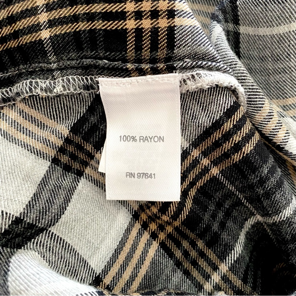 J.Jill Long Sleeve Plaid Button Down Top, Size XS, Loose Flowy Fit - Picture 9 of 10